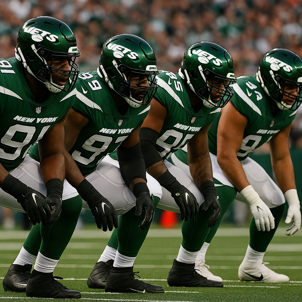 Jets Defensive Line in Action
