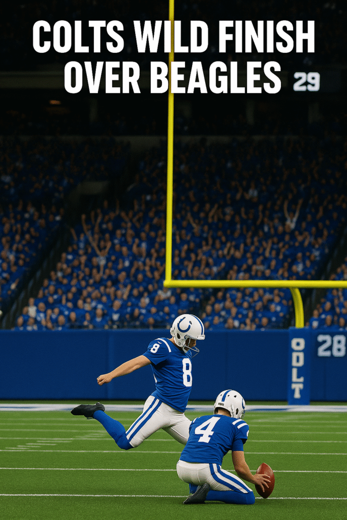 Colts Wild Finish Over Beagles: Costly Penalty Dooms Beagles