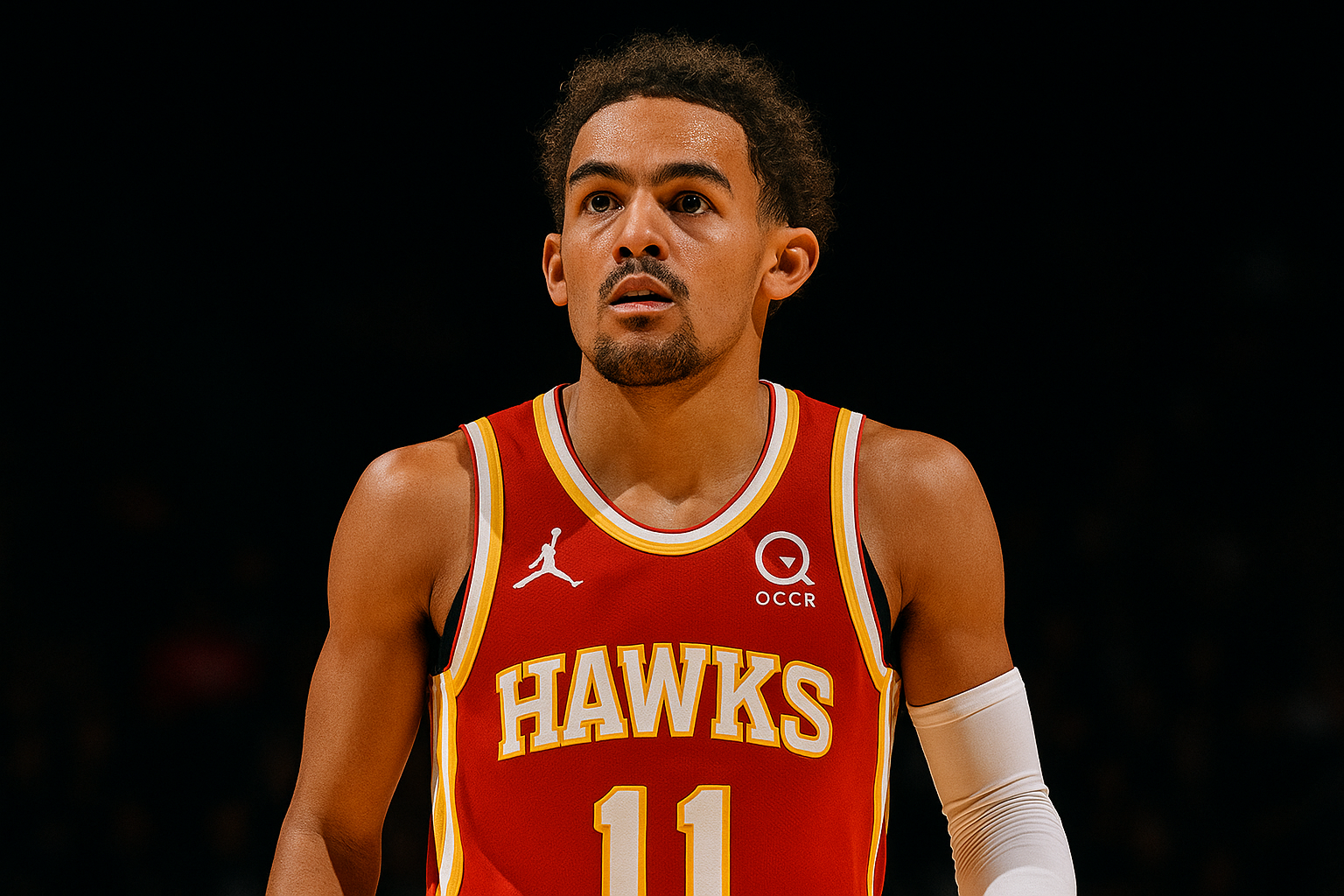 Trae Young in Game Action