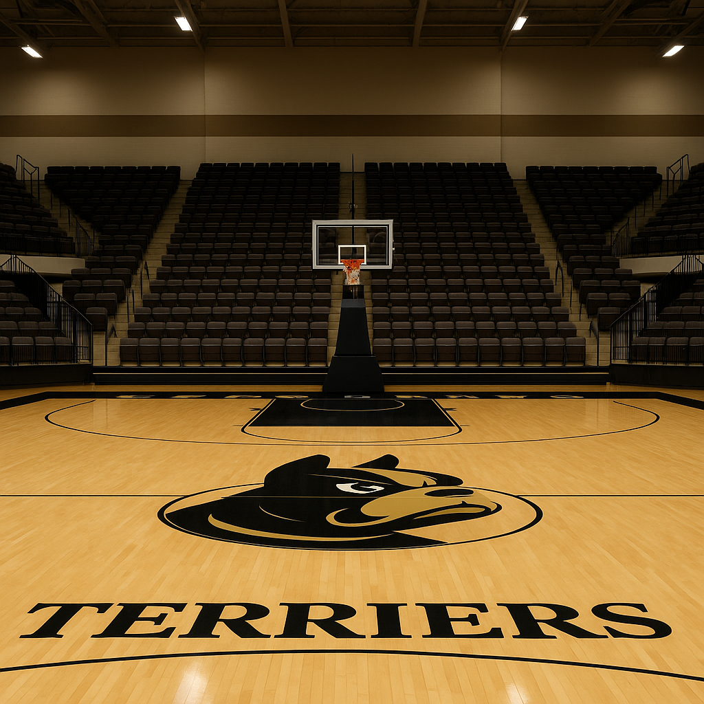 Empty College Basketball Court